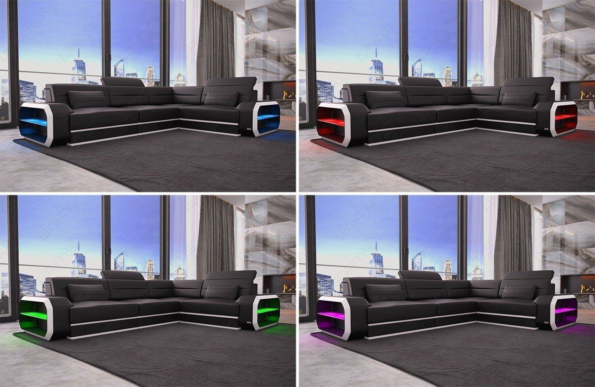 Ledesofa mit LED RGB Beleuchtung mit Touch Wheel Fernbedienung
