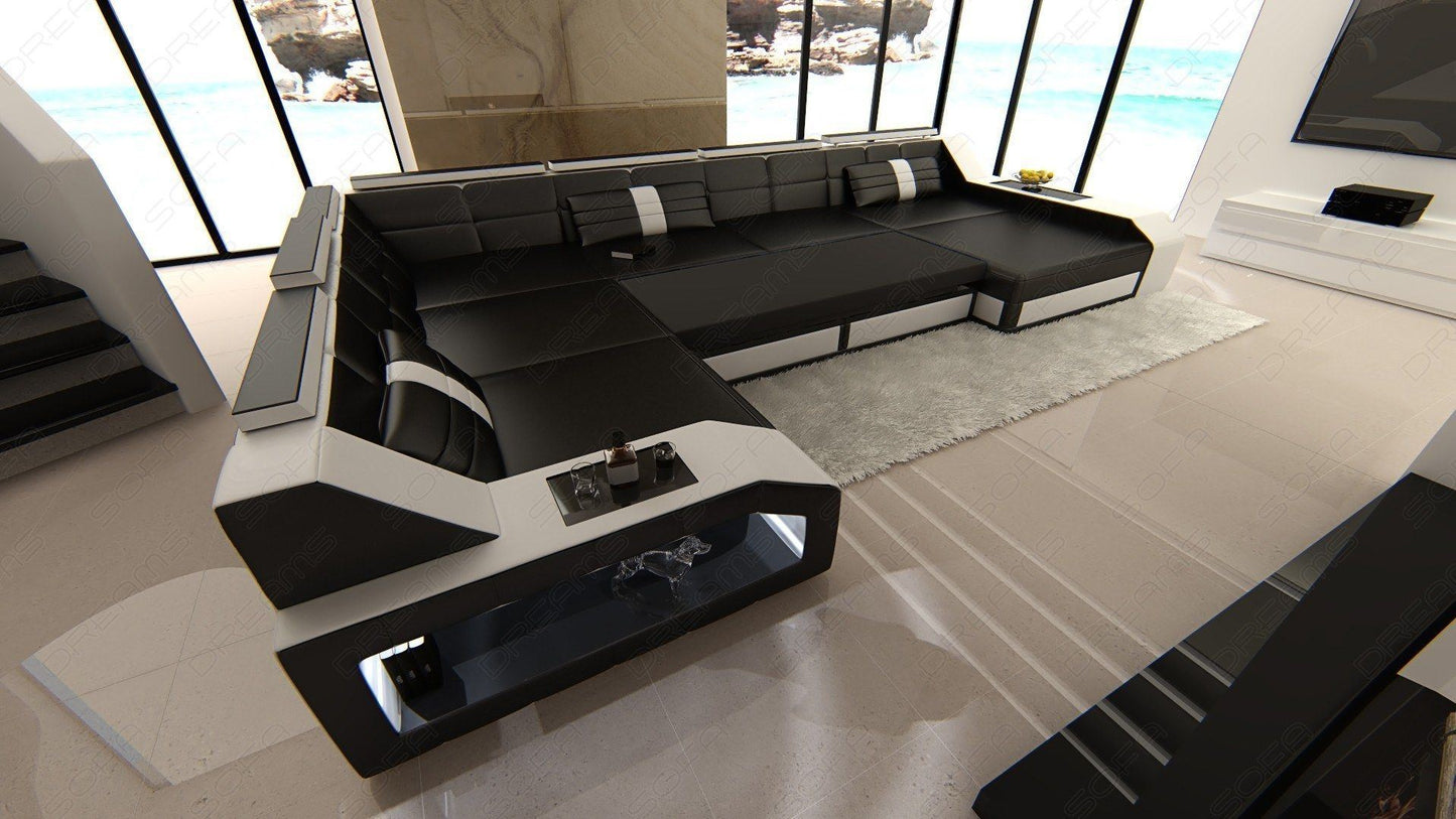 Die optionale Schlaffunktion für die Couch Wohnlandschaft Matera
