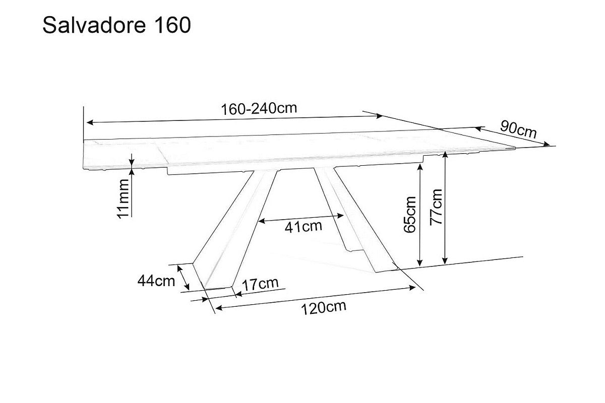 Esstisch Salvadore Ossido 160 cm