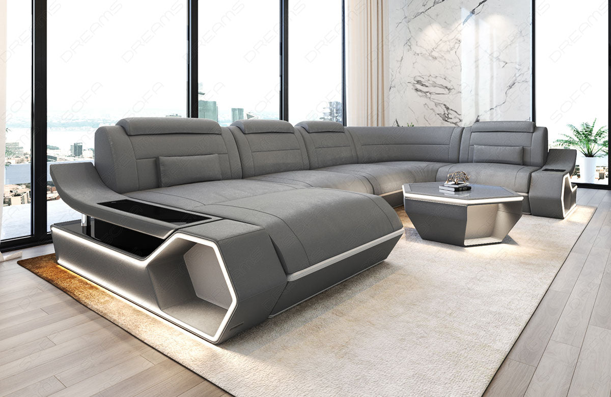 Stoff Wohnlandschaft Toscano U-Form