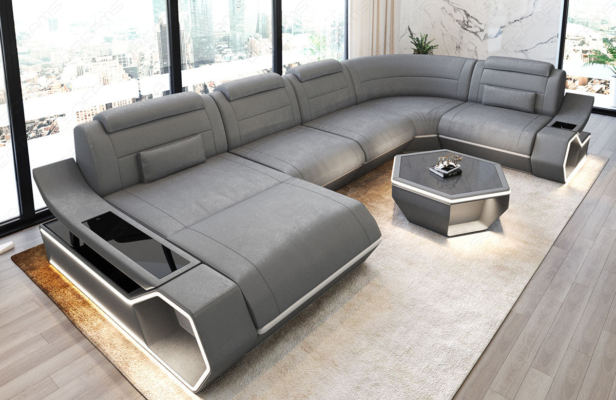 Stoff Wohnlandschaft Toscano U-Form