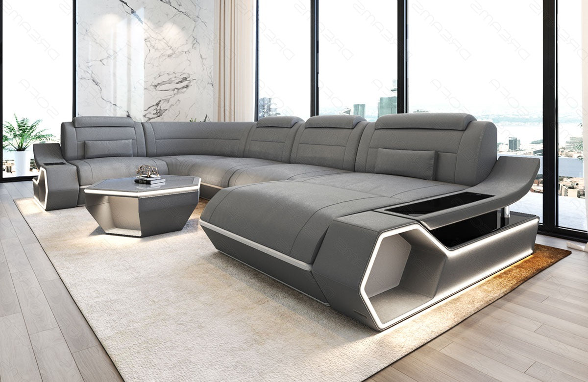 Stoff Wohnlandschaft Toscano U-Form