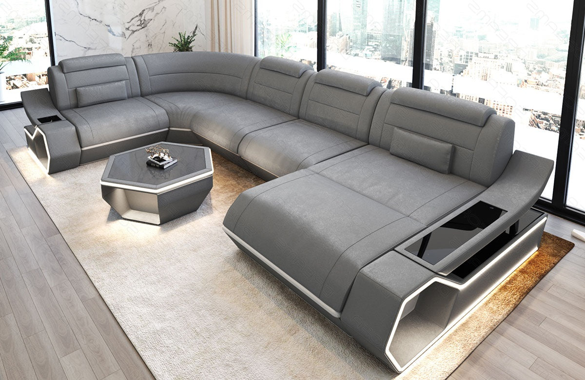 Stoff Wohnlandschaft Toscano U-Form