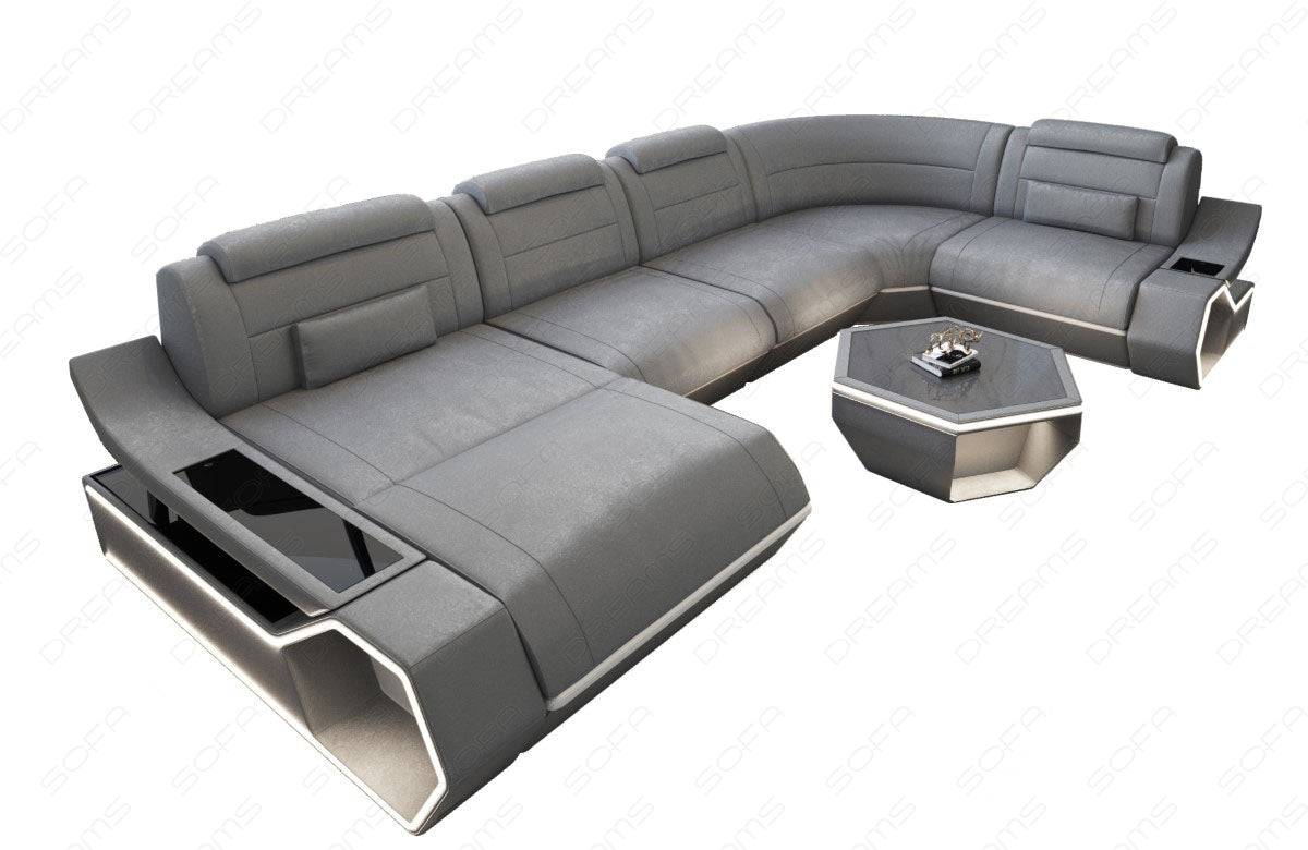 Stoff Wohnlandschaft Toscano U-Form