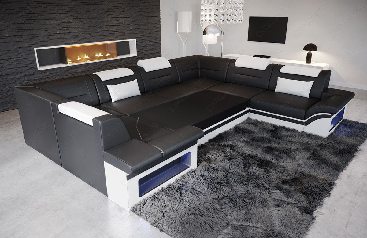 Detailbild der optionalen Schlaffunktion bei der Wohnlandschaft Brianza U Form