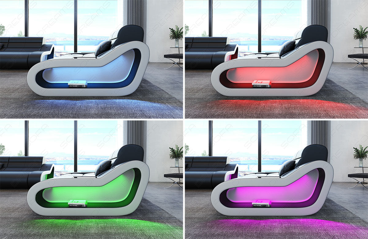 Detailbild der optional erhältlichen LED-Beleuchtung bei der Garnitur Concept