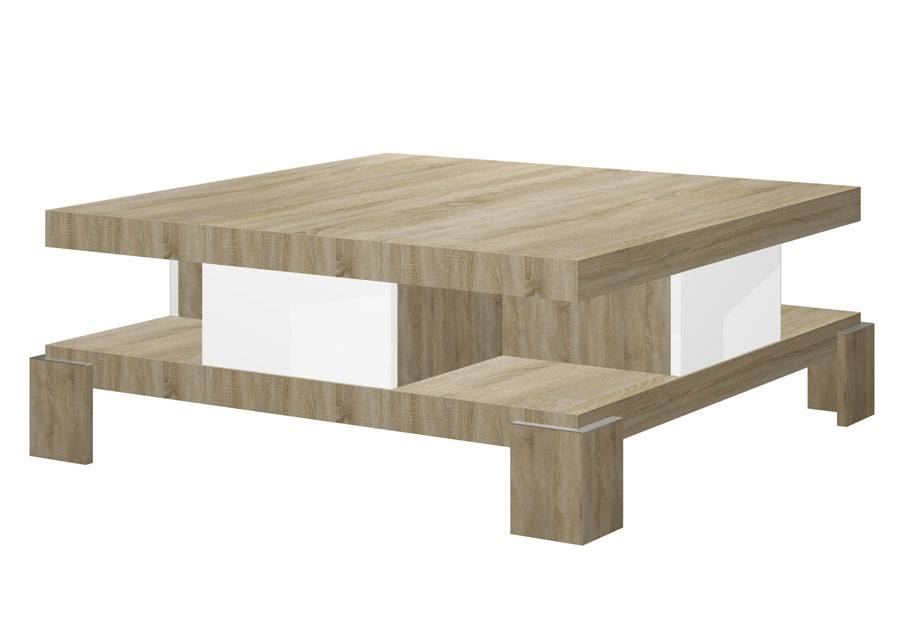 Couchtisch Holz Barcelona in Eiche hellbraun - weiß