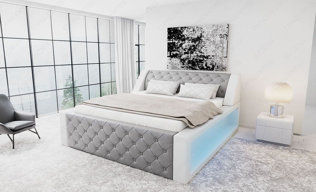 Designerbett Arezzo in grau
