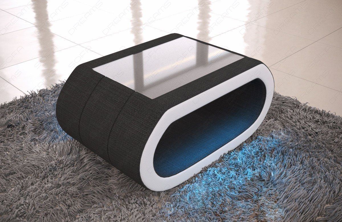 Design Couchtisch Concept Stoff in schwarz - Hugo14 Strukturstoff