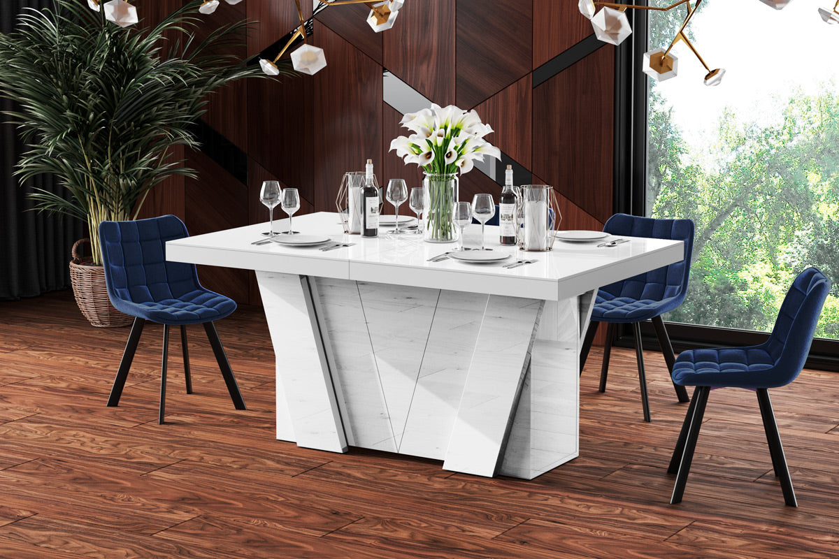 Design Esstisch Grande in komplett weiß