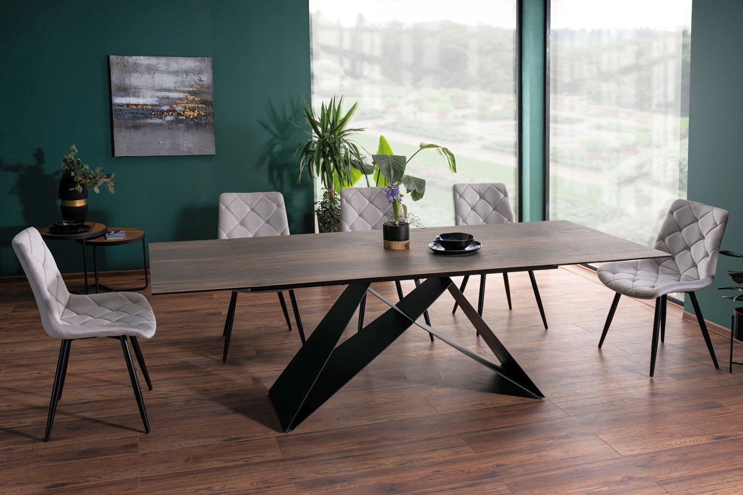 Tavolo da pranzo in ceramica Westin 180 effetto legno