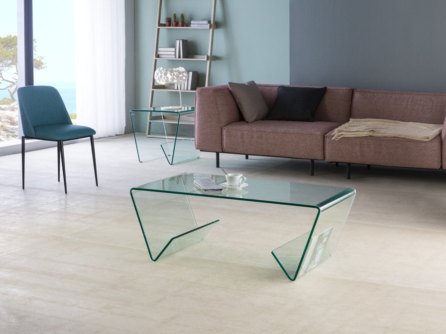 Design Couchtisch "Glass" - komplett gefertigt aus 12mm dickem Sicherheitsglas