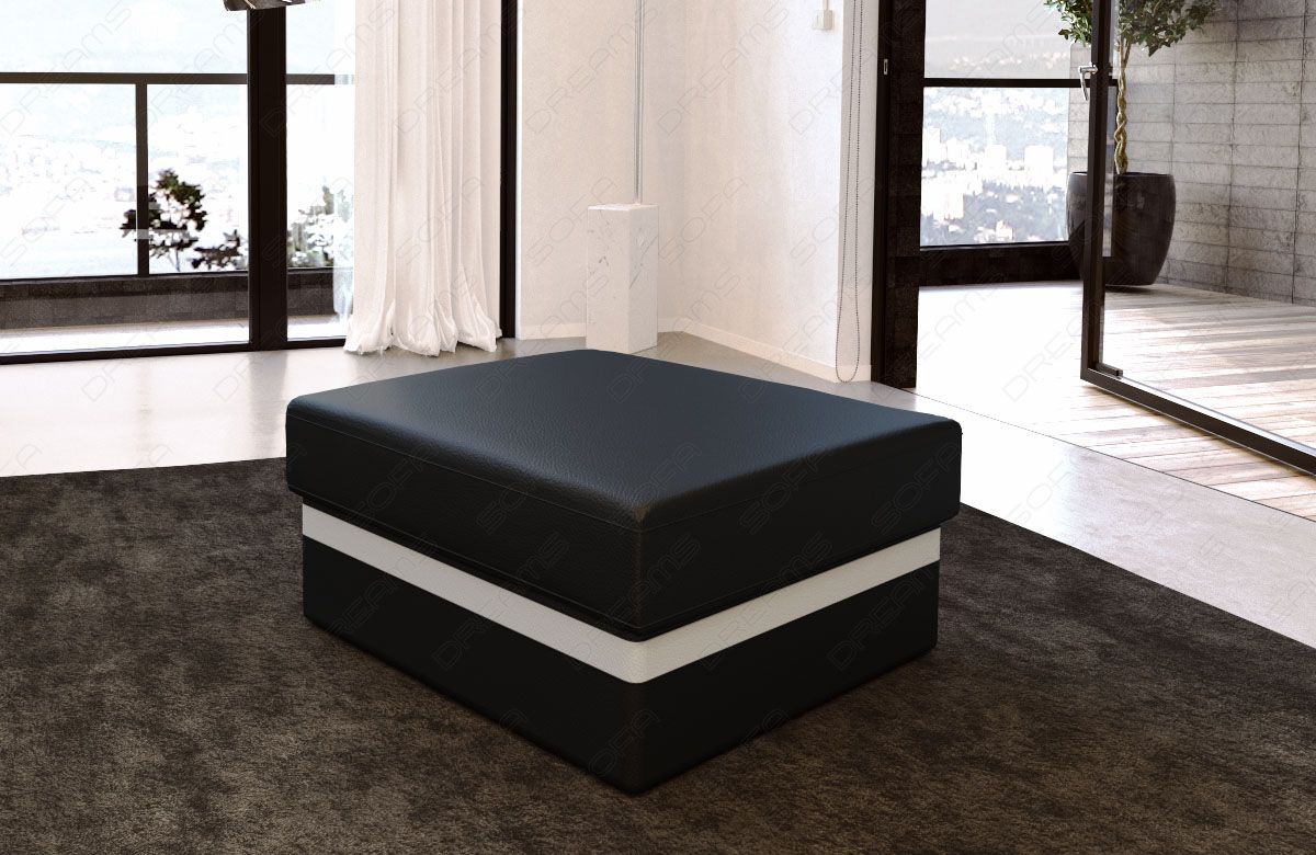 Hocker Monza in Lederbezug - optional erhältlich