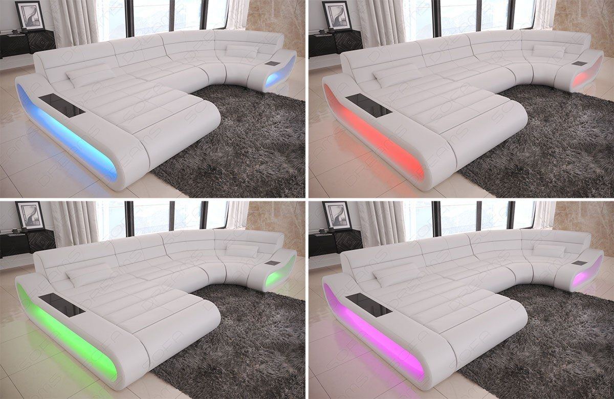 Sofa Concept Detailbild der LED Beleuchtung (RGB) und Touch Wheel Fernbedienung