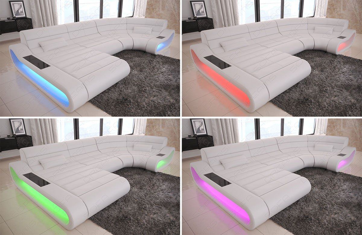 Detailbild der LED-Beleuchtung beim Sofa Concept