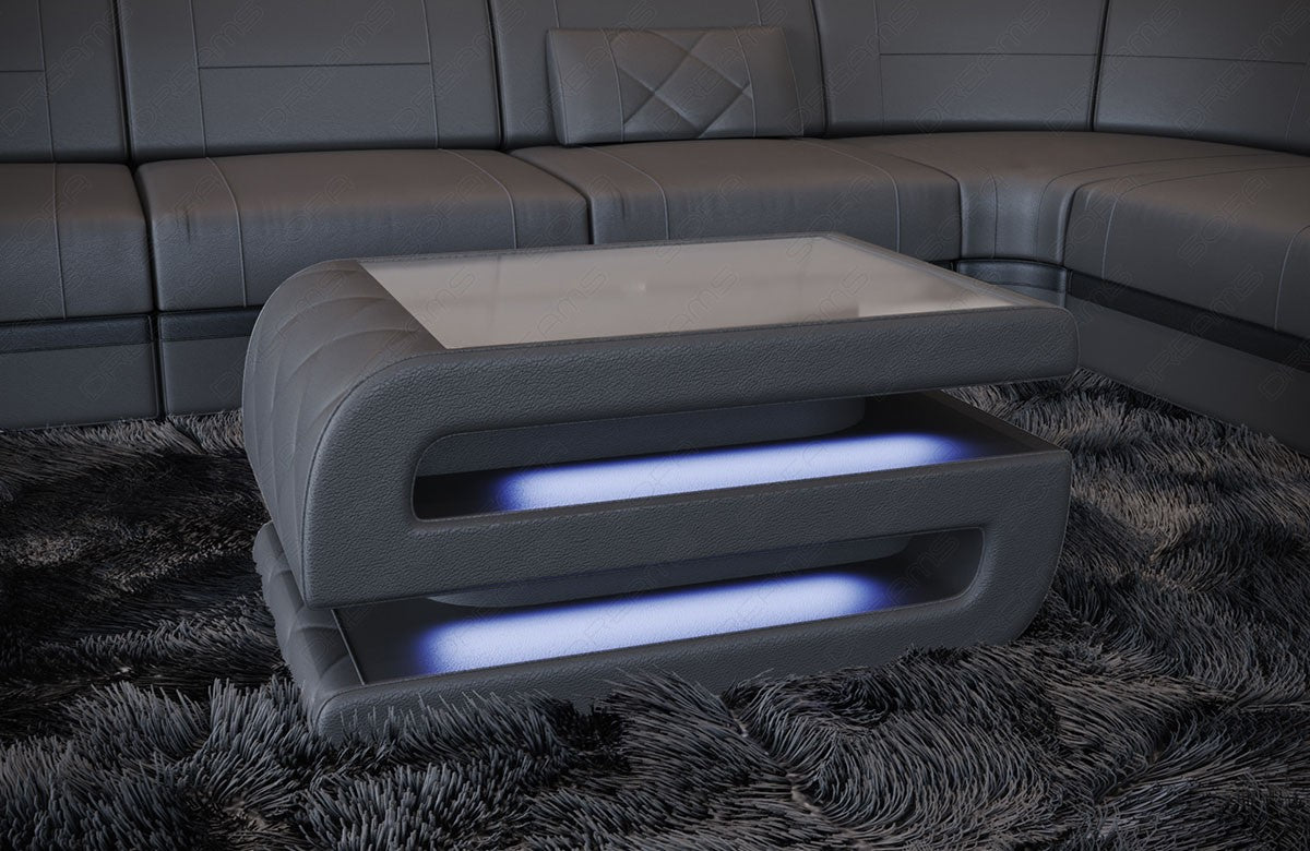 Couchtisch Bologna aus Leder – Eleganz pur