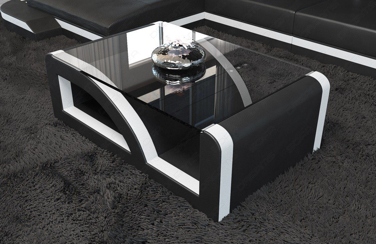 Designer Couchtisch Palermo in den Farben schwarz-weiss