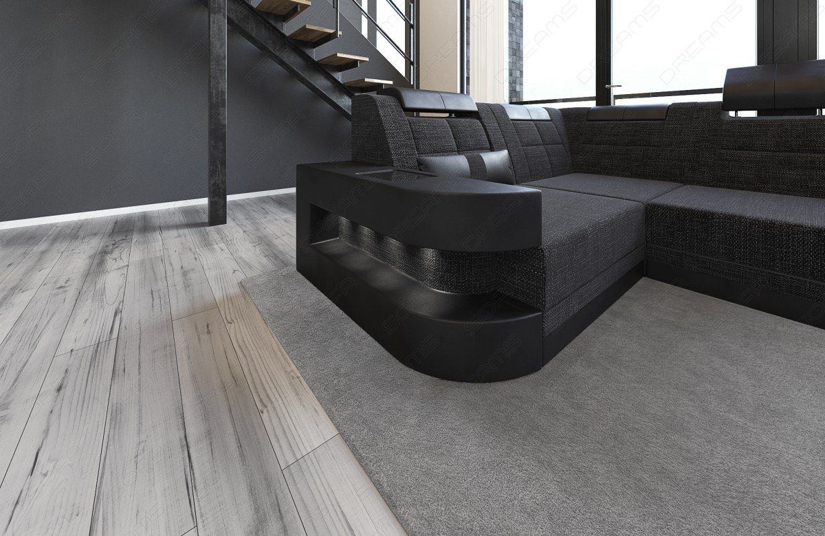 Polster Wohnlandschaft Wave in schwarz-grau - Hugo12