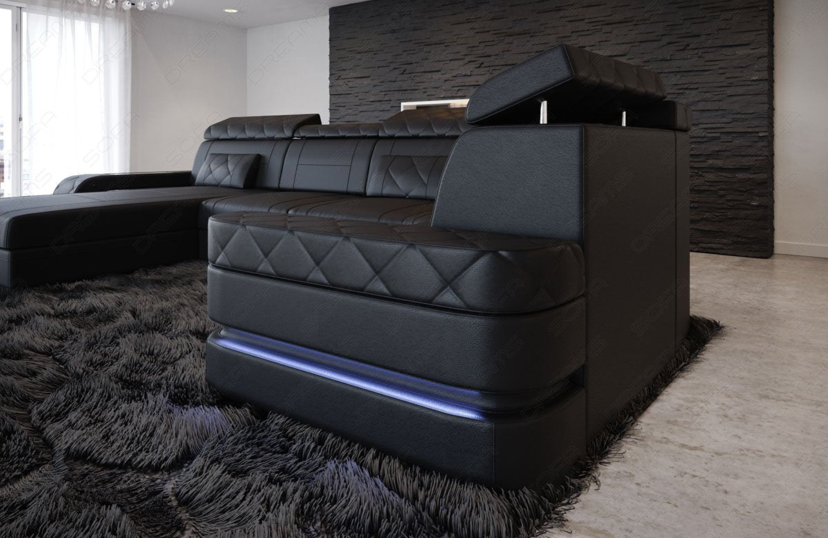 Detail Ansicht vom modernen Designer Sofa Bologna U Form