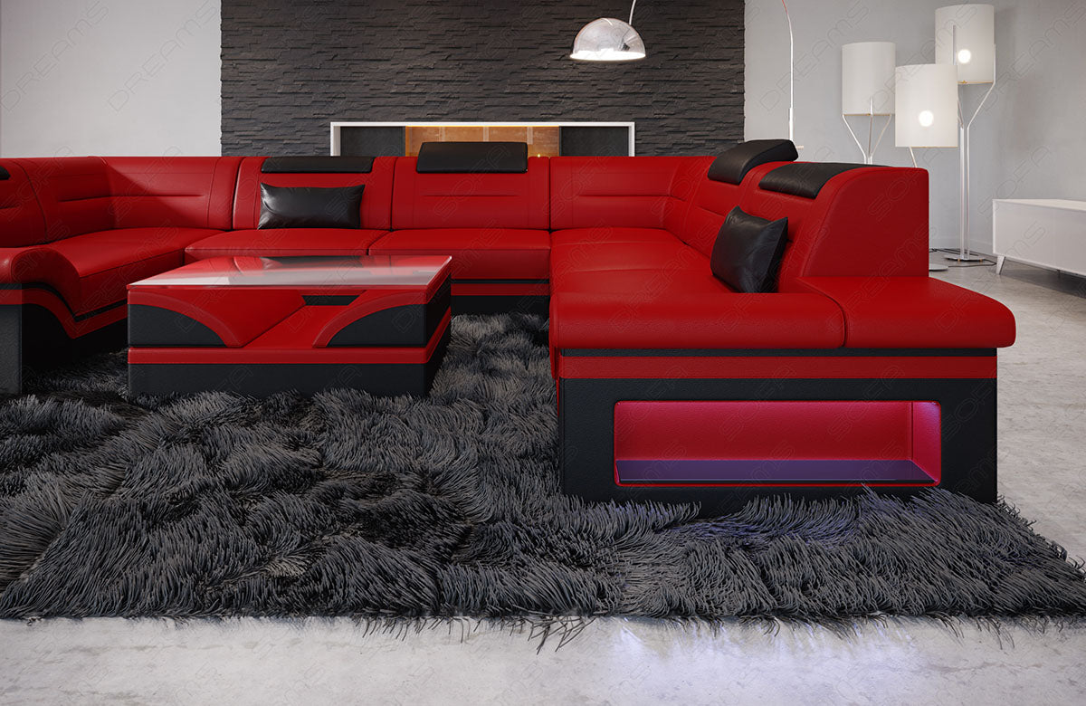 Detailansicht der Armlehne beim Sofa Brianza U Form