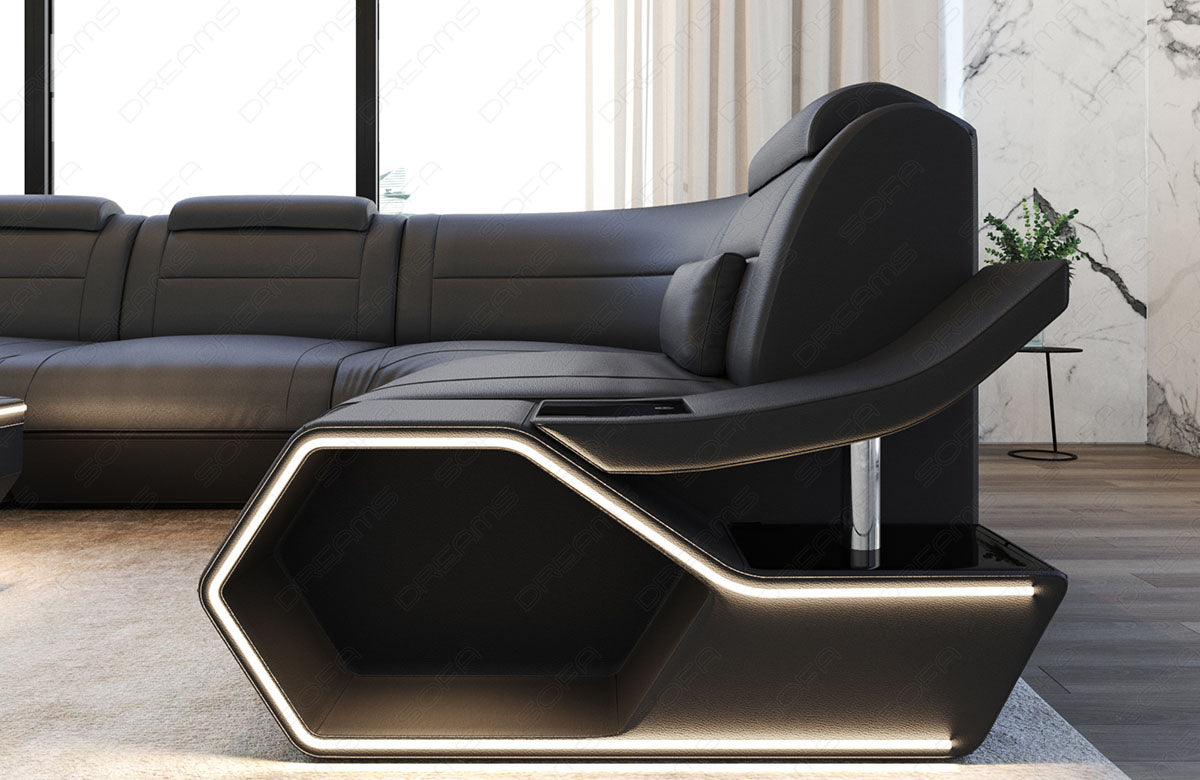 Leder Wohnlandschaft Toscano U Form – Luxus & Komfort