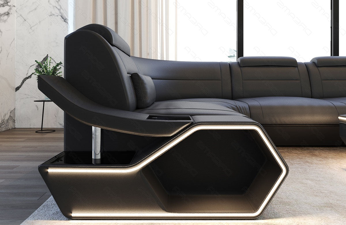 Leder Wohnlandschaft Toscano U Form – Luxus & Komfort