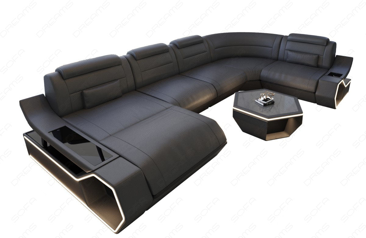 Leder Wohnlandschaft Toscano U Form – Luxus & Komfort