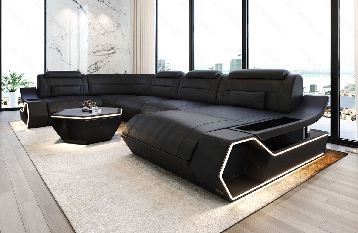 Leder Wohnlandschaft Toscano U Form – Luxus & Komfort