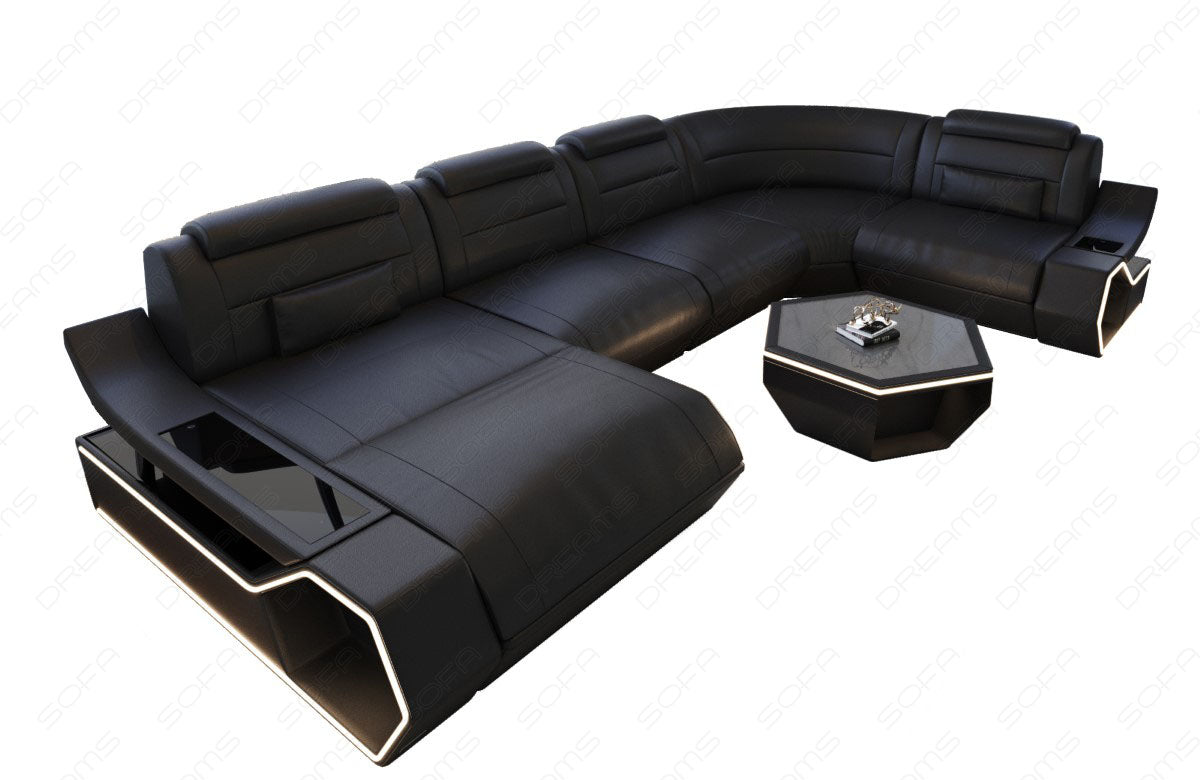 Leder Wohnlandschaft Toscano U Form – Luxus & Komfort