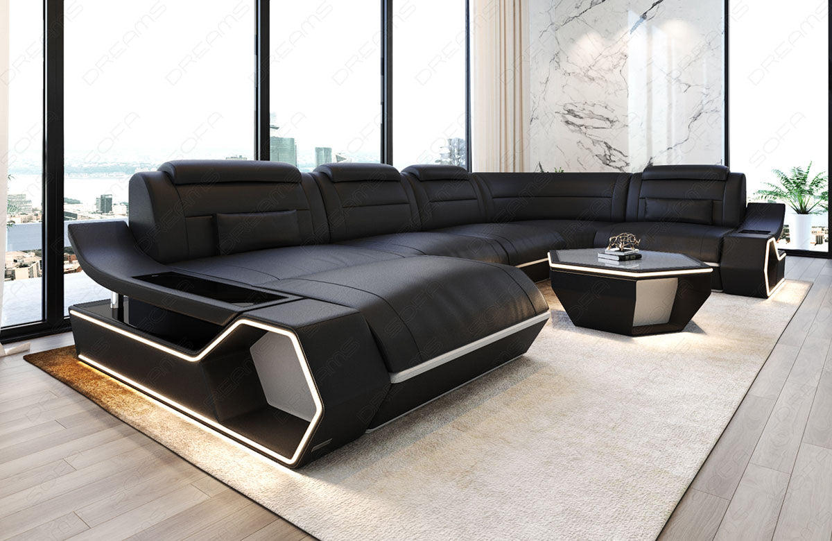 Leder Wohnlandschaft Toscano U Form – Luxus & Komfort