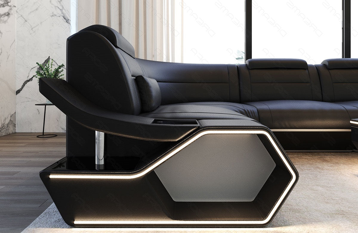 Leder Wohnlandschaft Toscano U Form – Luxus & Komfort