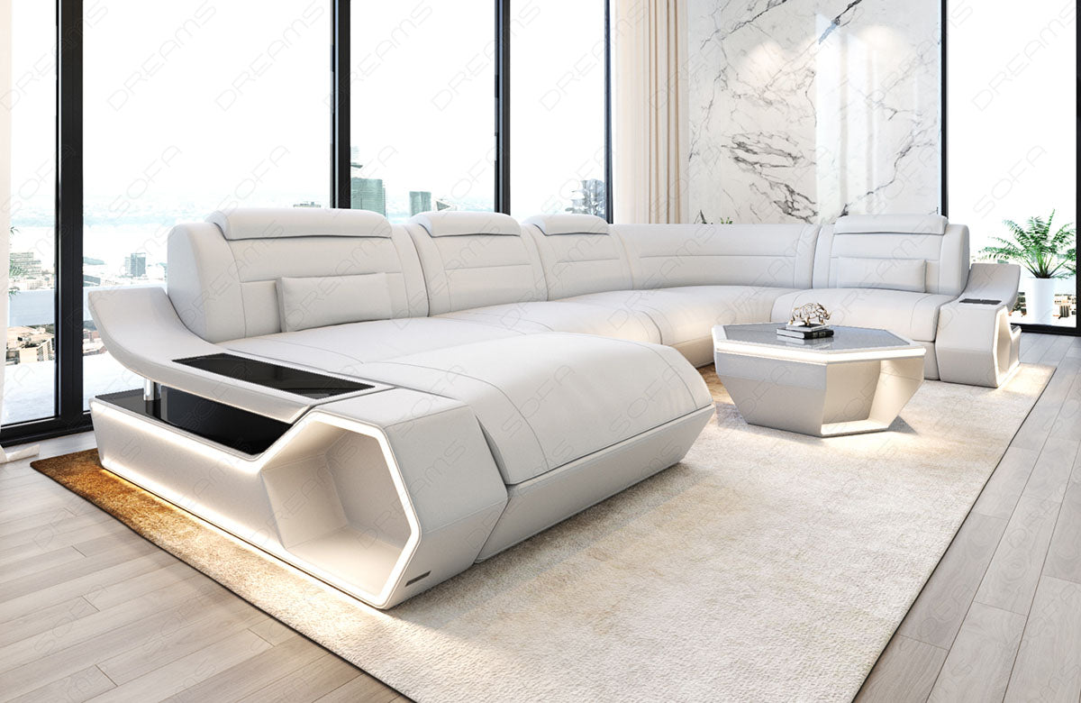 Leder Wohnlandschaft Toscano U Form – Luxus & Komfort
