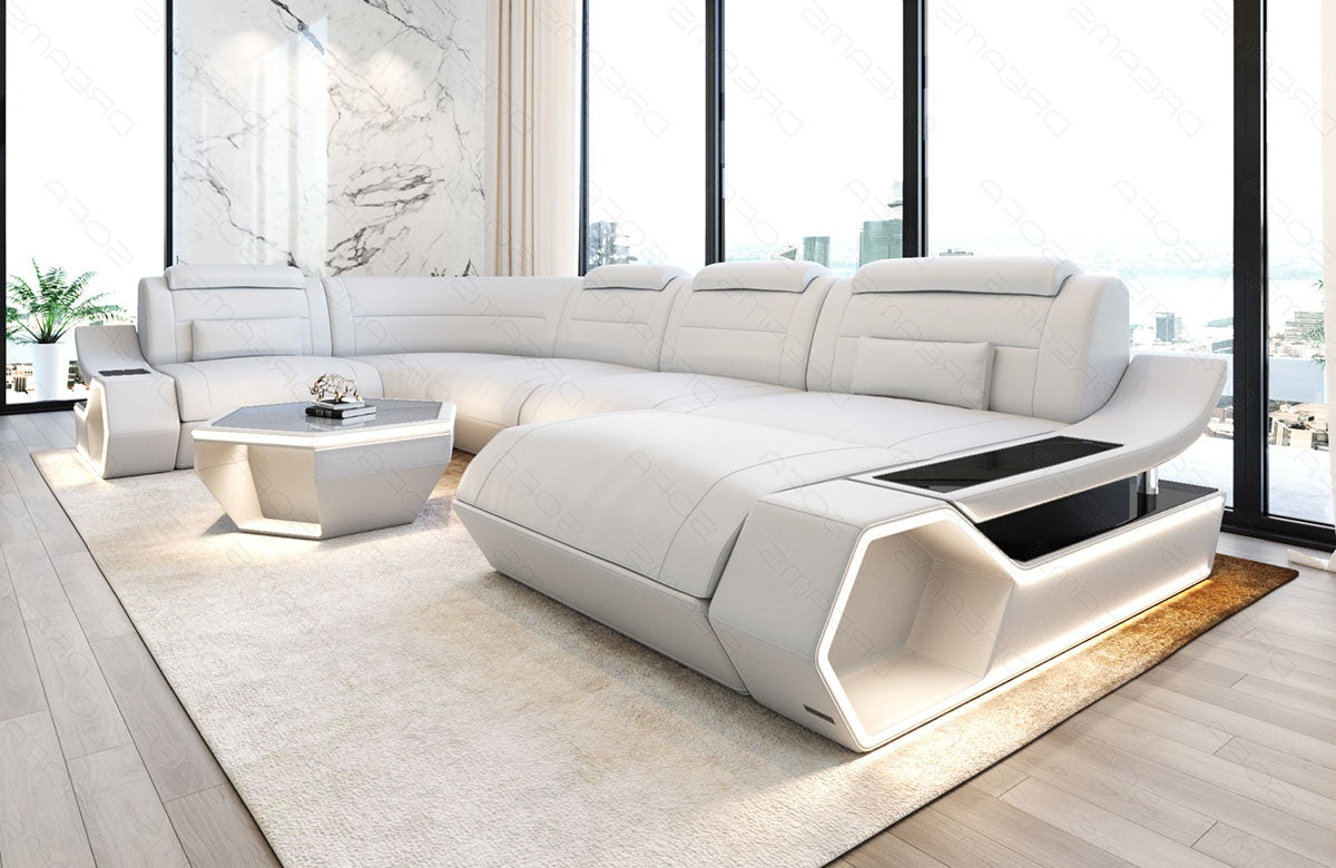 Leder Wohnlandschaft Toscano U Form – Luxus & Komfort