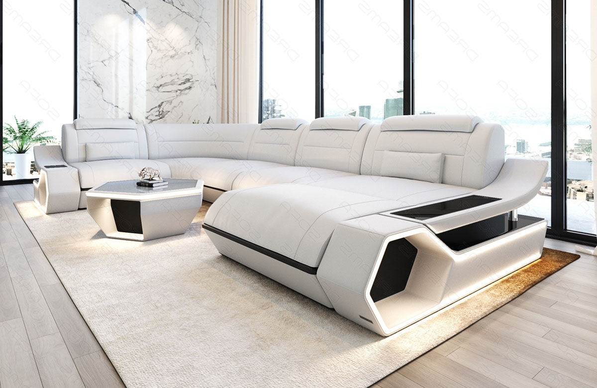 Leder Wohnlandschaft Toscano U Form – Luxus & Komfort