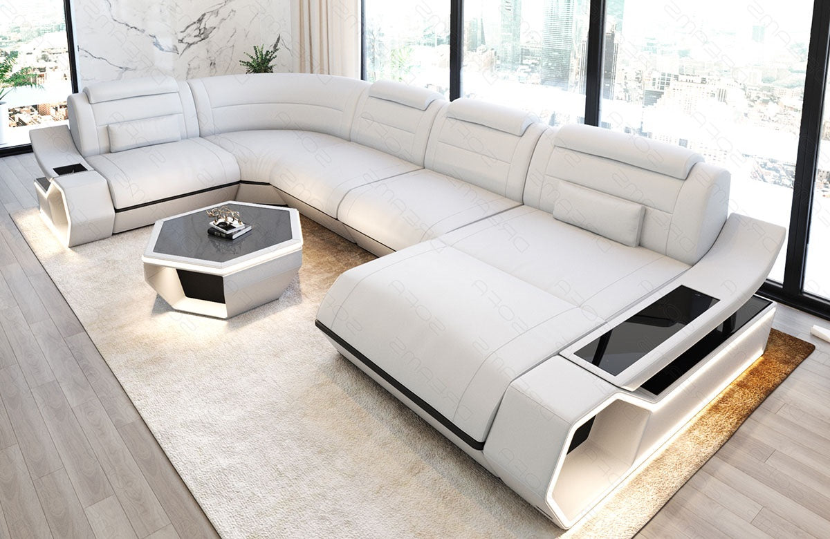 Leder Wohnlandschaft Toscano U Form – Luxus & Komfort