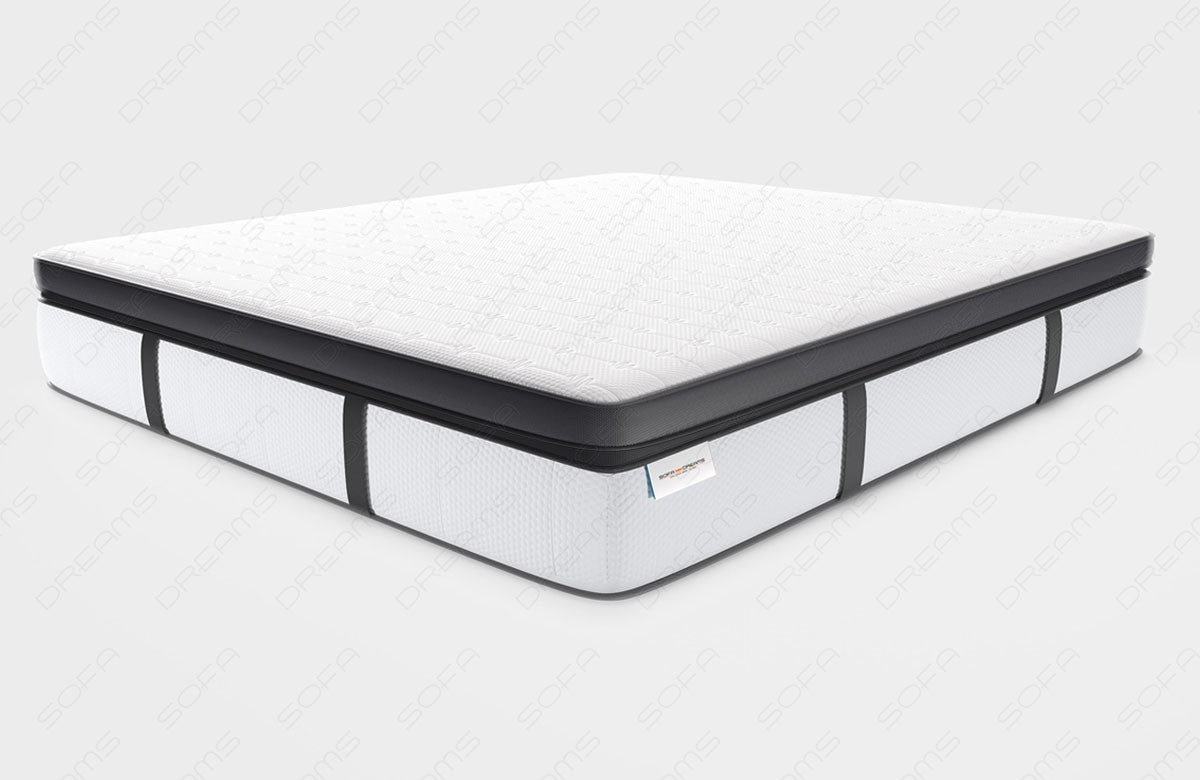 Bett inklusive 7 Zonen Deluxe Matratze 30cm (Härtegrad H3) mit Topper 7cm