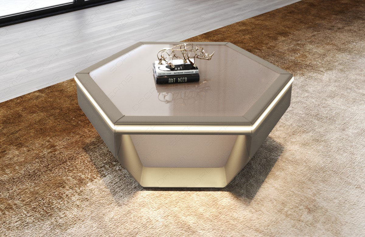 Moderner Couchtisch Toscano aus Stoff