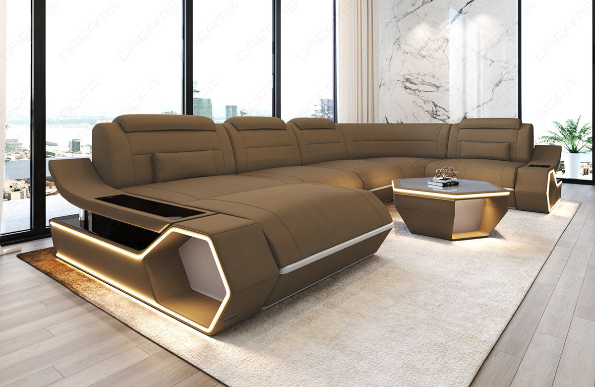 Stoff Wohnlandschaft Toscano U-Form