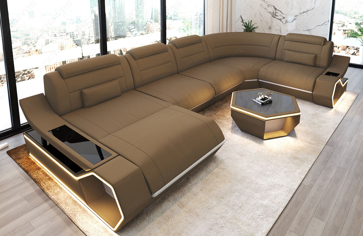 Stoff Wohnlandschaft Toscano U-Form