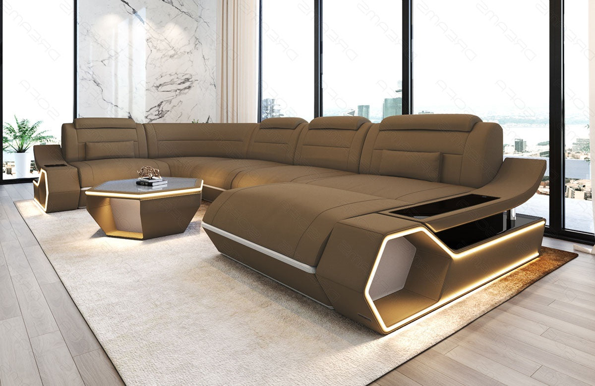 Stoff Wohnlandschaft Toscano U-Form