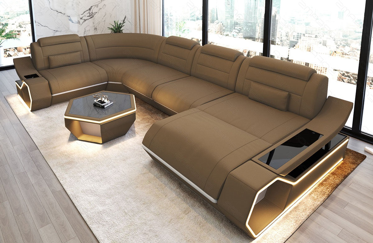 Stoff Wohnlandschaft Toscano U-Form