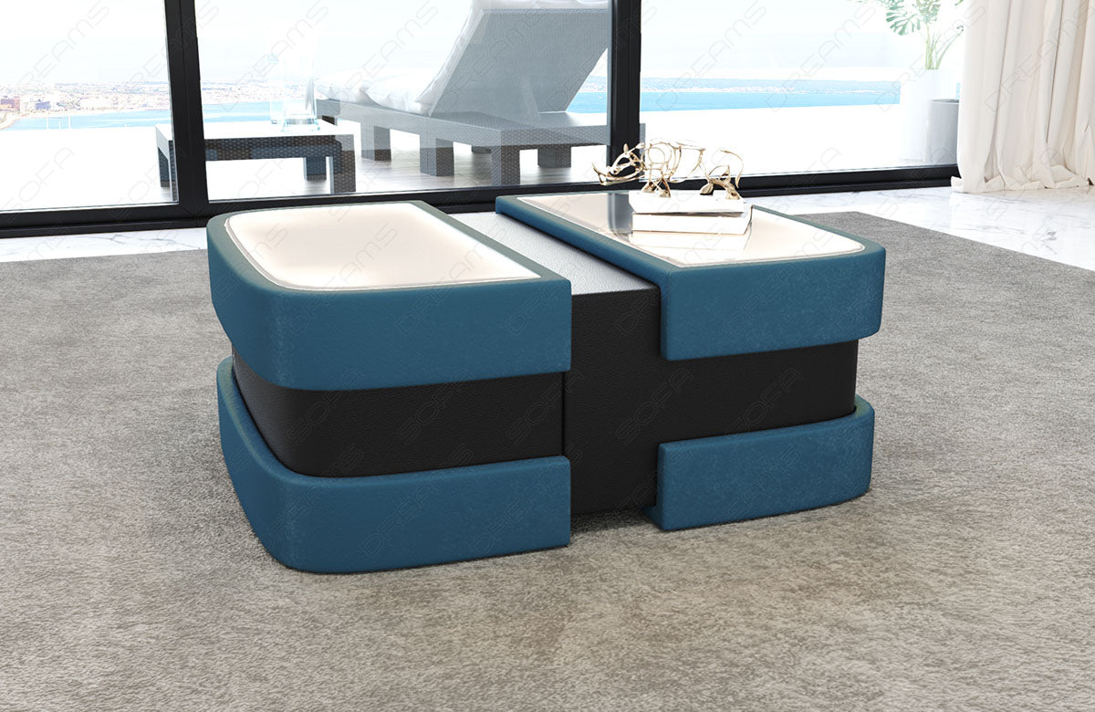 Moderner Couchtisch Elegante mit Altara Stoff in Blue8A