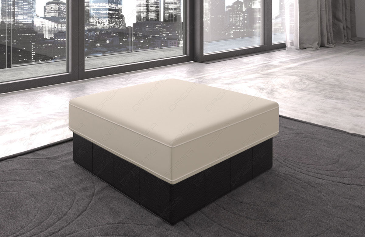 Zu diesem Sofa können Sie optional einen passenden Hocker dazubestellen.