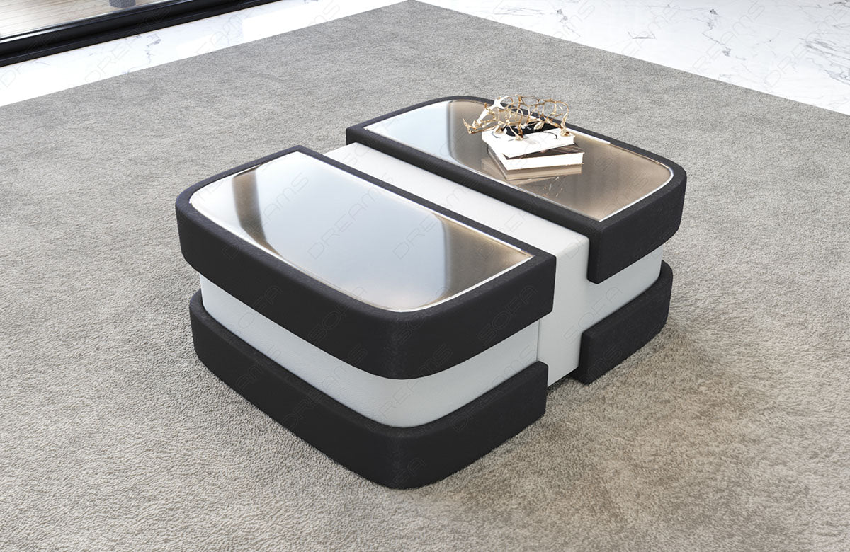 Moderner Couchtisch Elegante mit Altara Stoff in Graphite7A