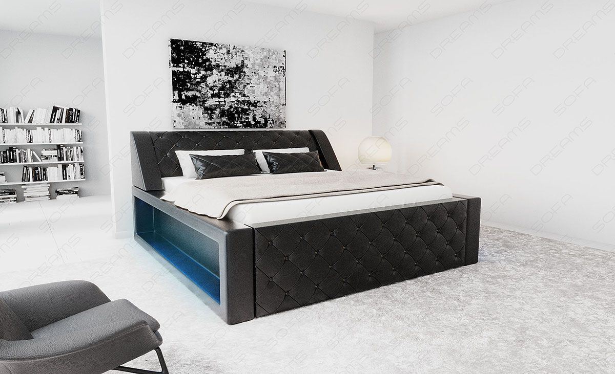 Designerbett Arezzo in schwarz