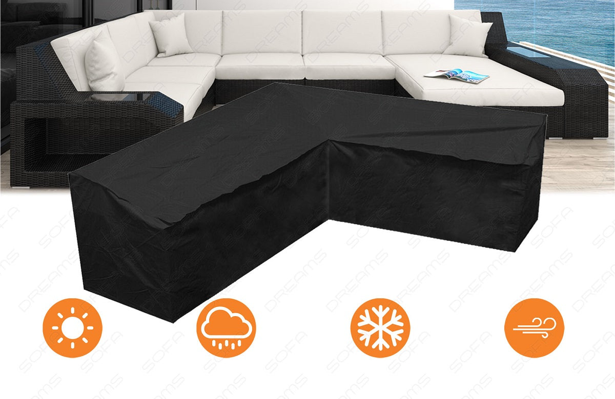 Für das Rattansofa Matera XXL erhalten Sie eine 100% Polyester Schutzabdeckung