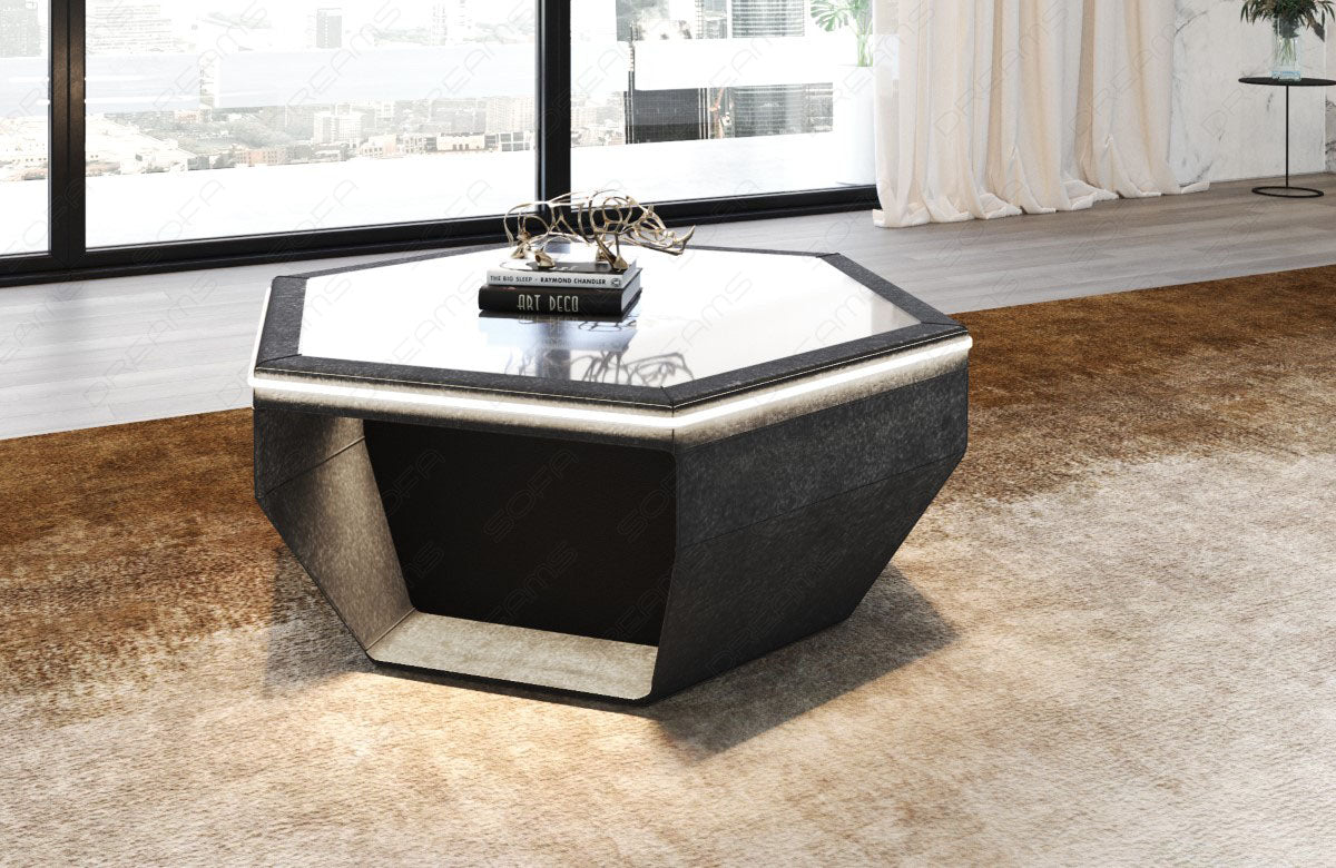 Moderner Couchtisch Toscano aus Stoff