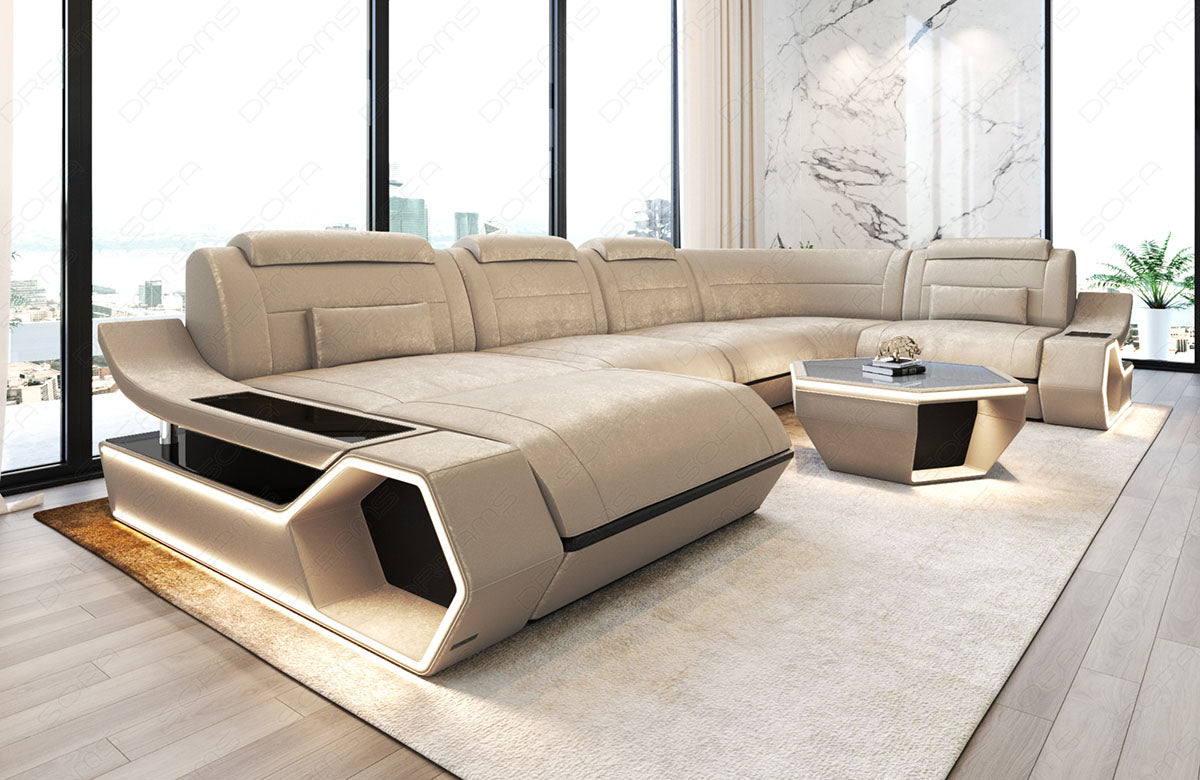 Stoff Wohnlandschaft Toscano U-Form