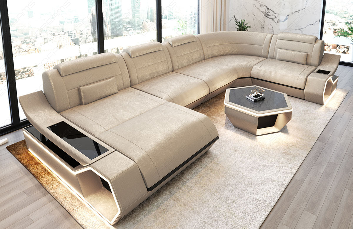 Stoff Wohnlandschaft Toscano U-Form