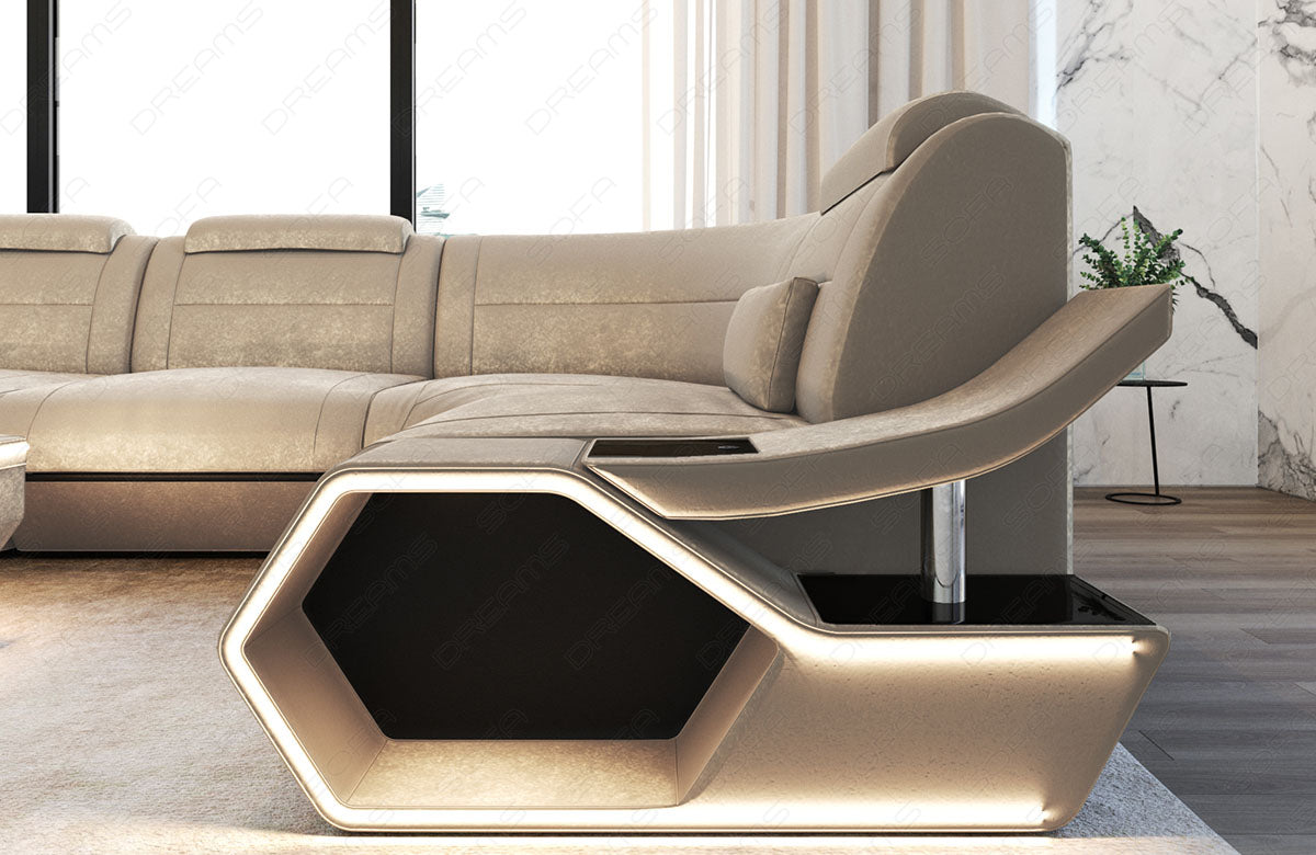 Stoff Wohnlandschaft Toscano U-Form